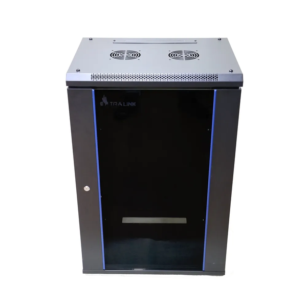 Racková skříň 15U 600x450 Černá nástěnná