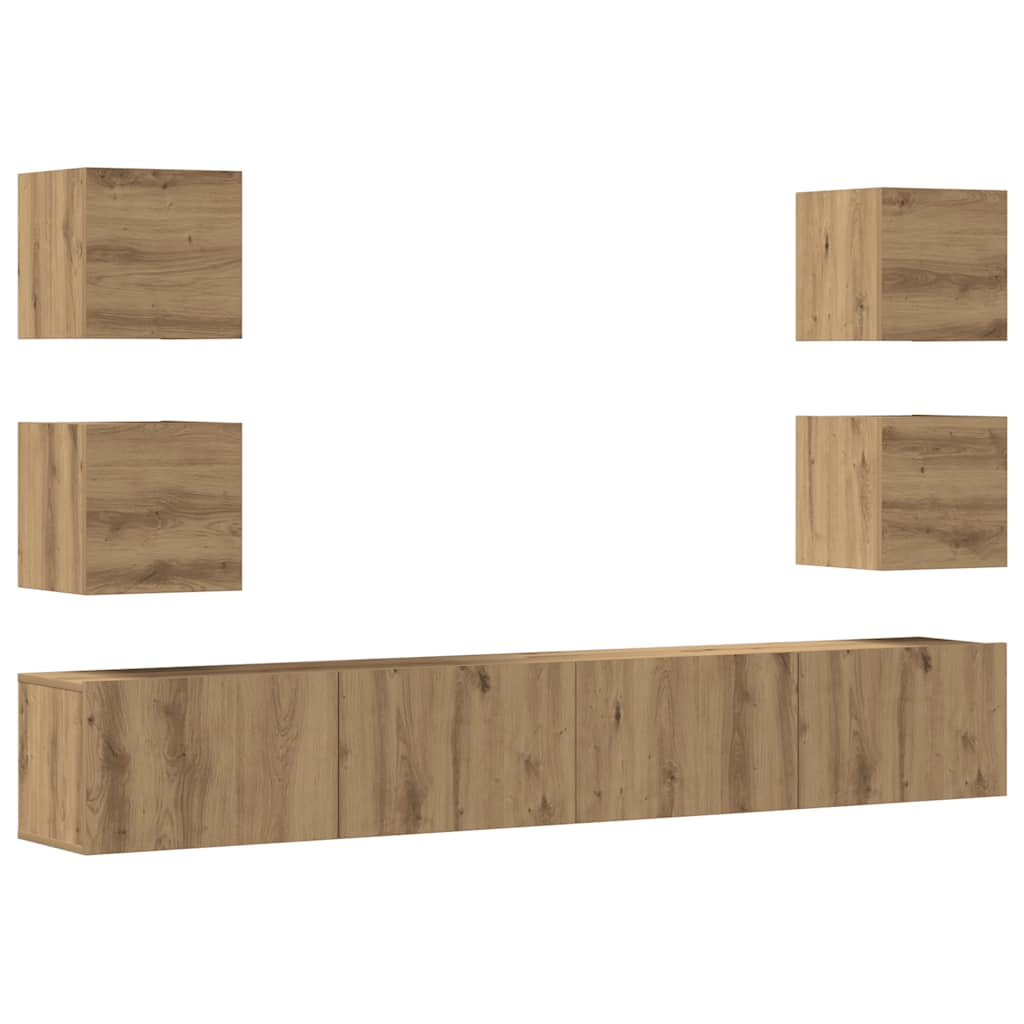 fali TV szekrények 6 db Artisan Oak Engineered Wood (3328970)