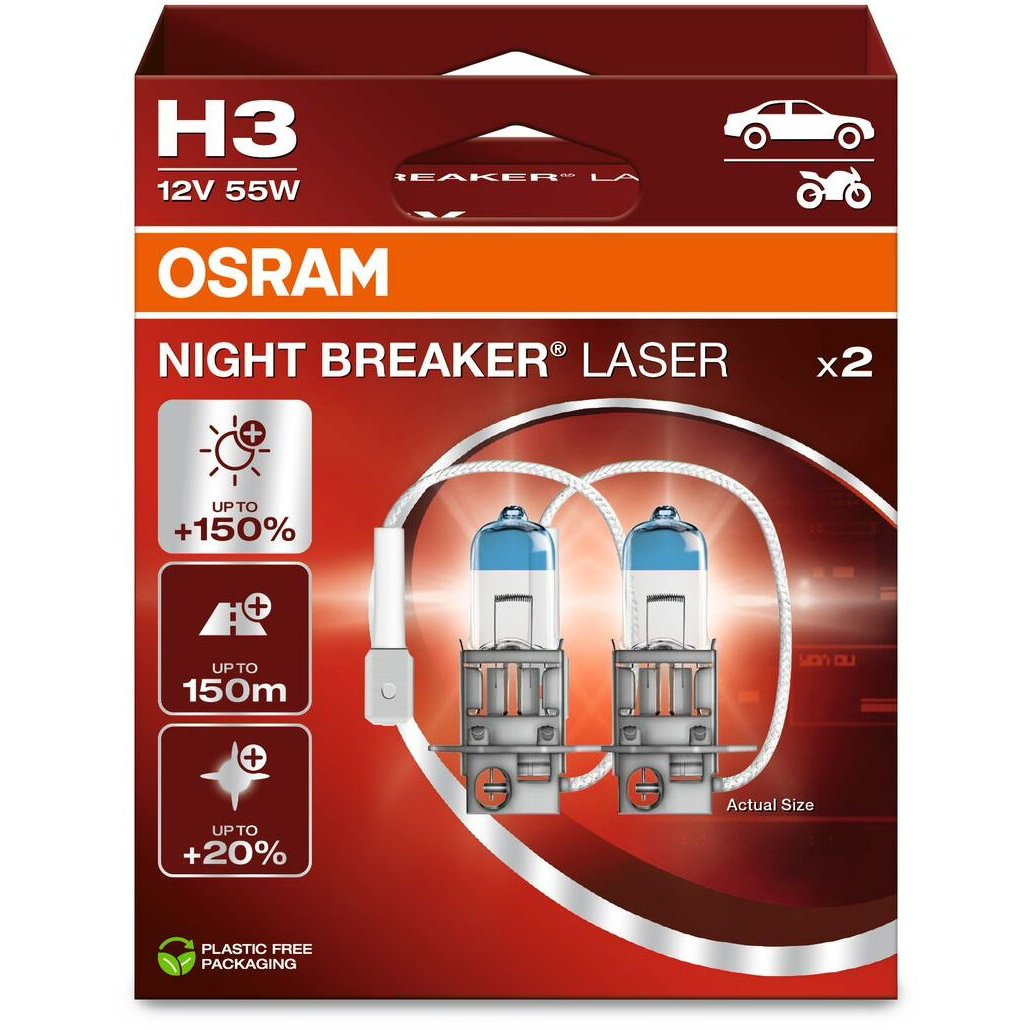OSRAM H3 Night Breaker Laser Next Generation +150%, 2 db (64151NL-2HB)