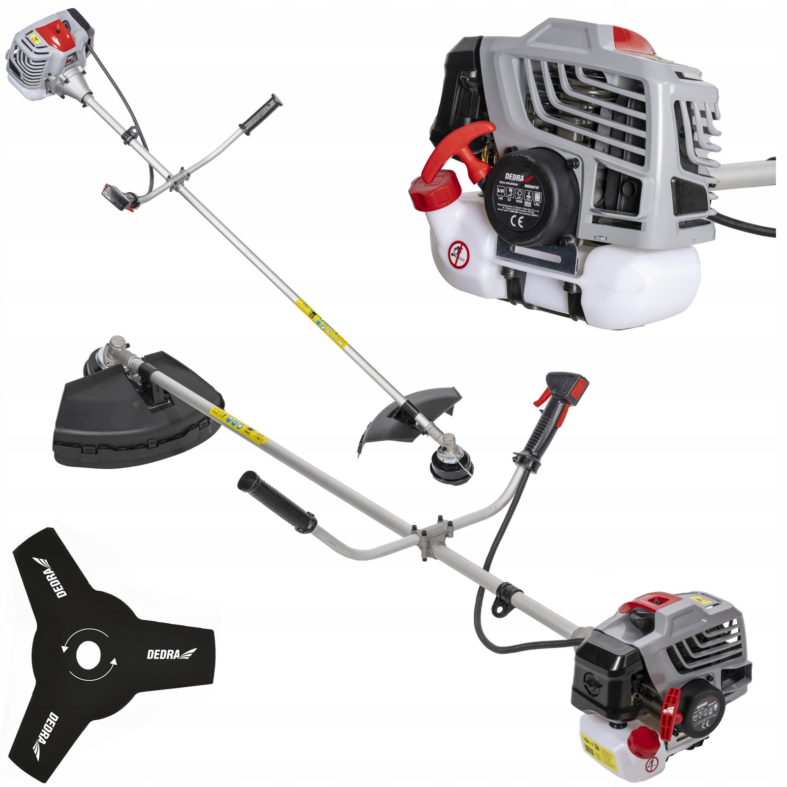 Dedra benzinmotoros fűkasza 52 cm3 1.45 kW (DED8717A)