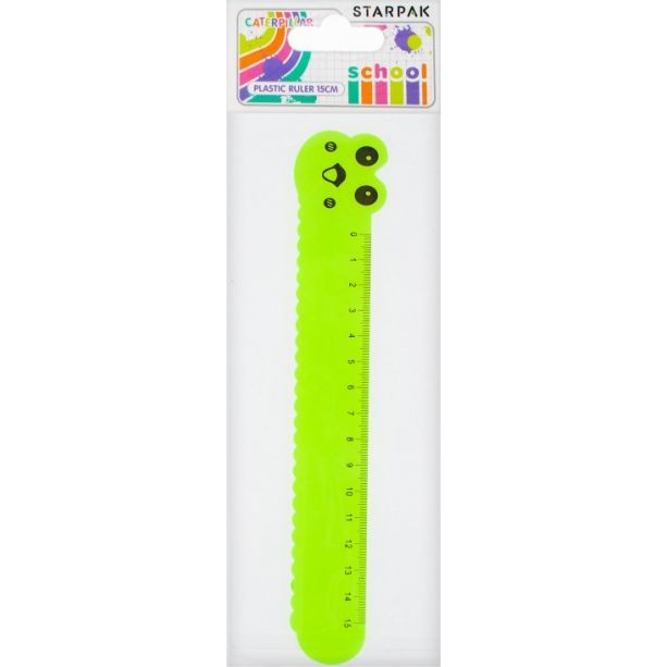 Hernyó Formájú Műanyag Vonalzó - 15 cm (LP STK GAS)