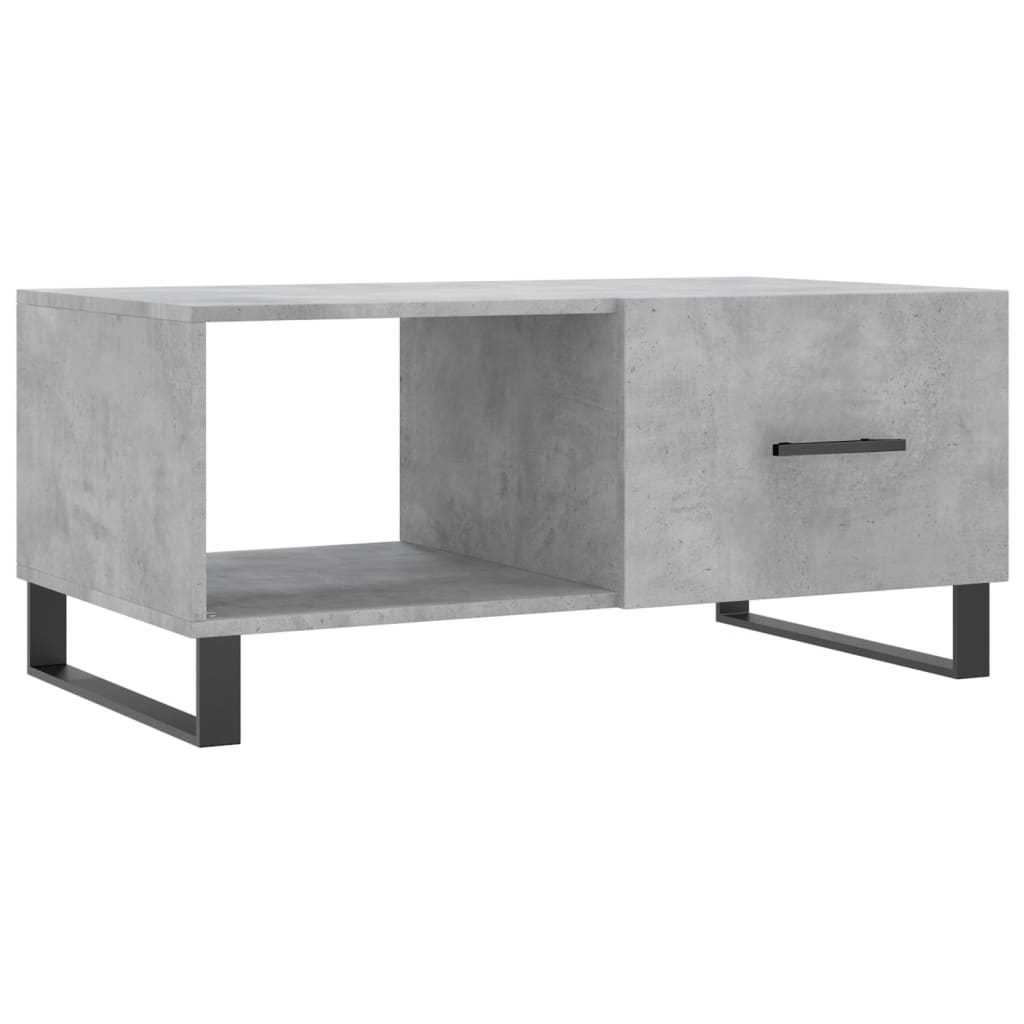 betonszürke szerelt fa dohányzóasztal 90 x 50 x 40 cm (829240)