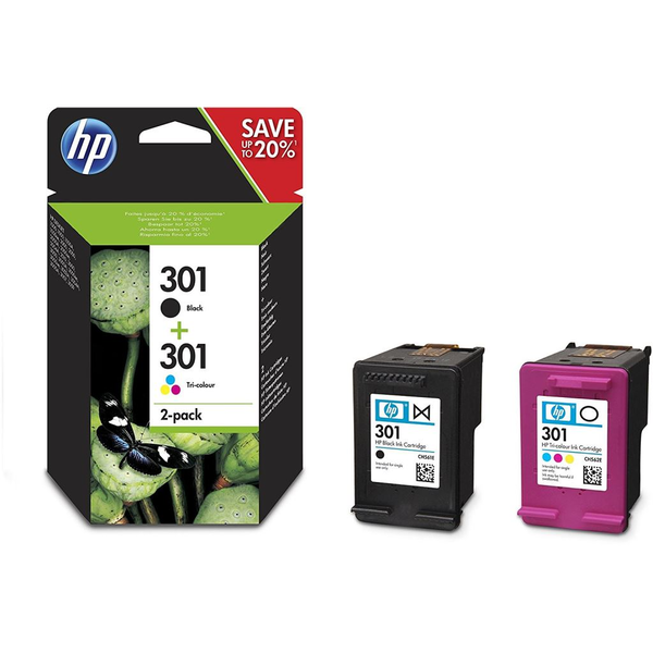HP No.301 2-Pack 170/150 paginaÂ´s (Origineel)