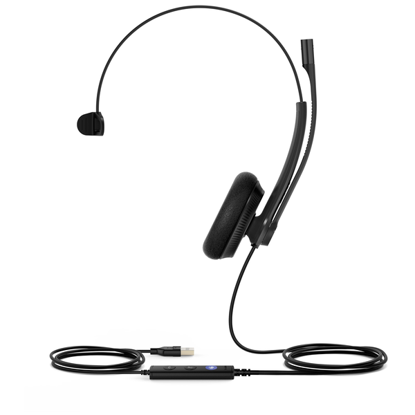 Yealink UH34 Lite Mono Teams Headset Ledningsført Kontor/Callcenter USB Type-A Sort