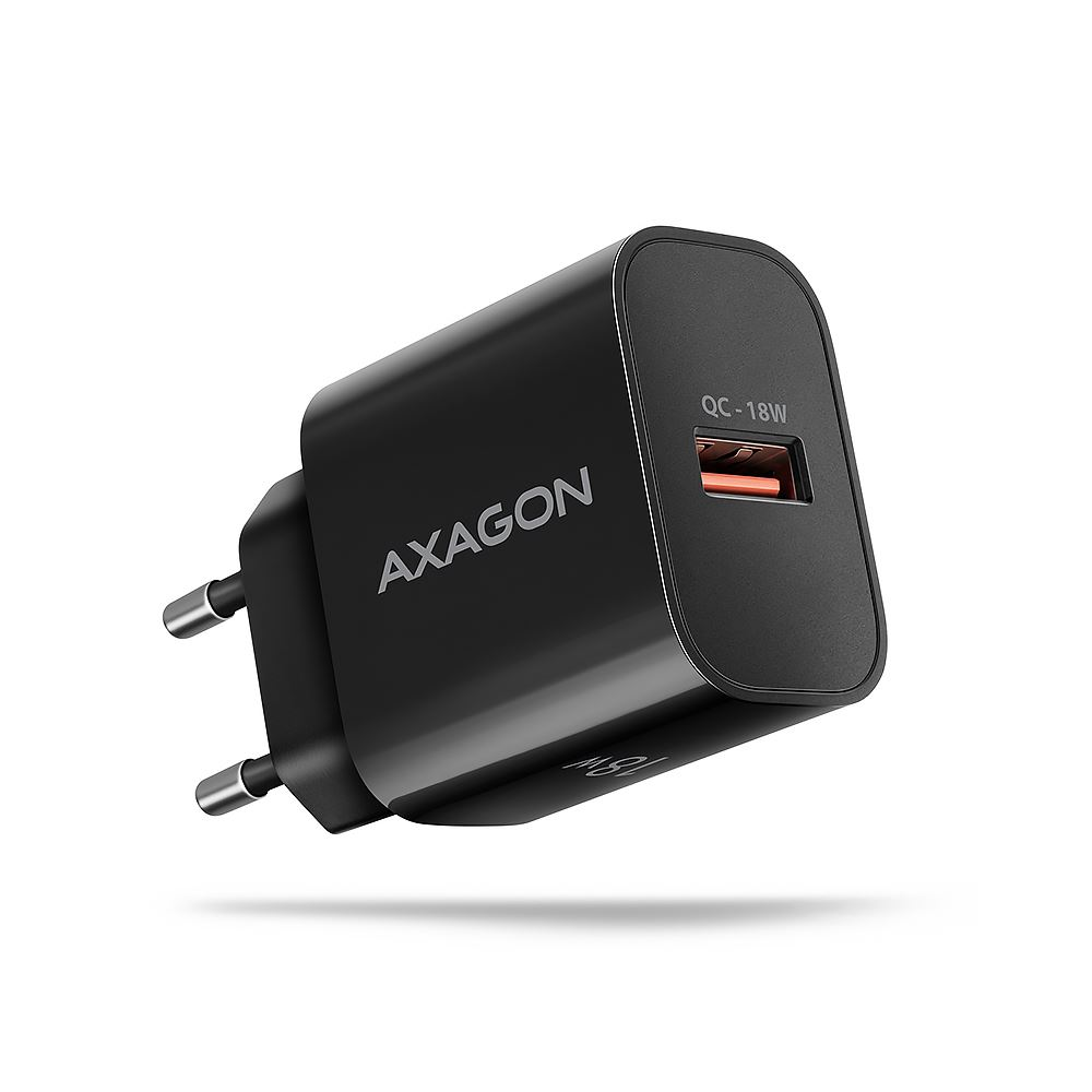 Axagon ACU-QC18 QC3.0 1xUSB-A hálózati töltő 18W fekete (ACU-QC18)