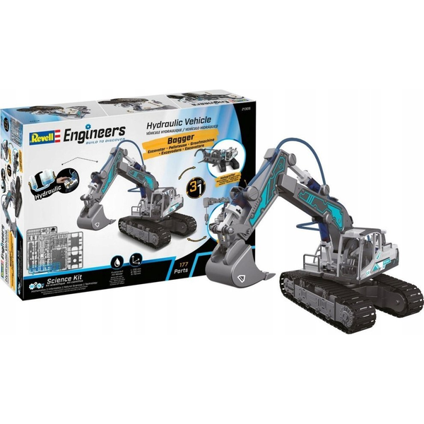 Revell Engineers 21305 Hydraulic Excavator 3in1 1:24 Elektro RC funkció modell építőkészlet