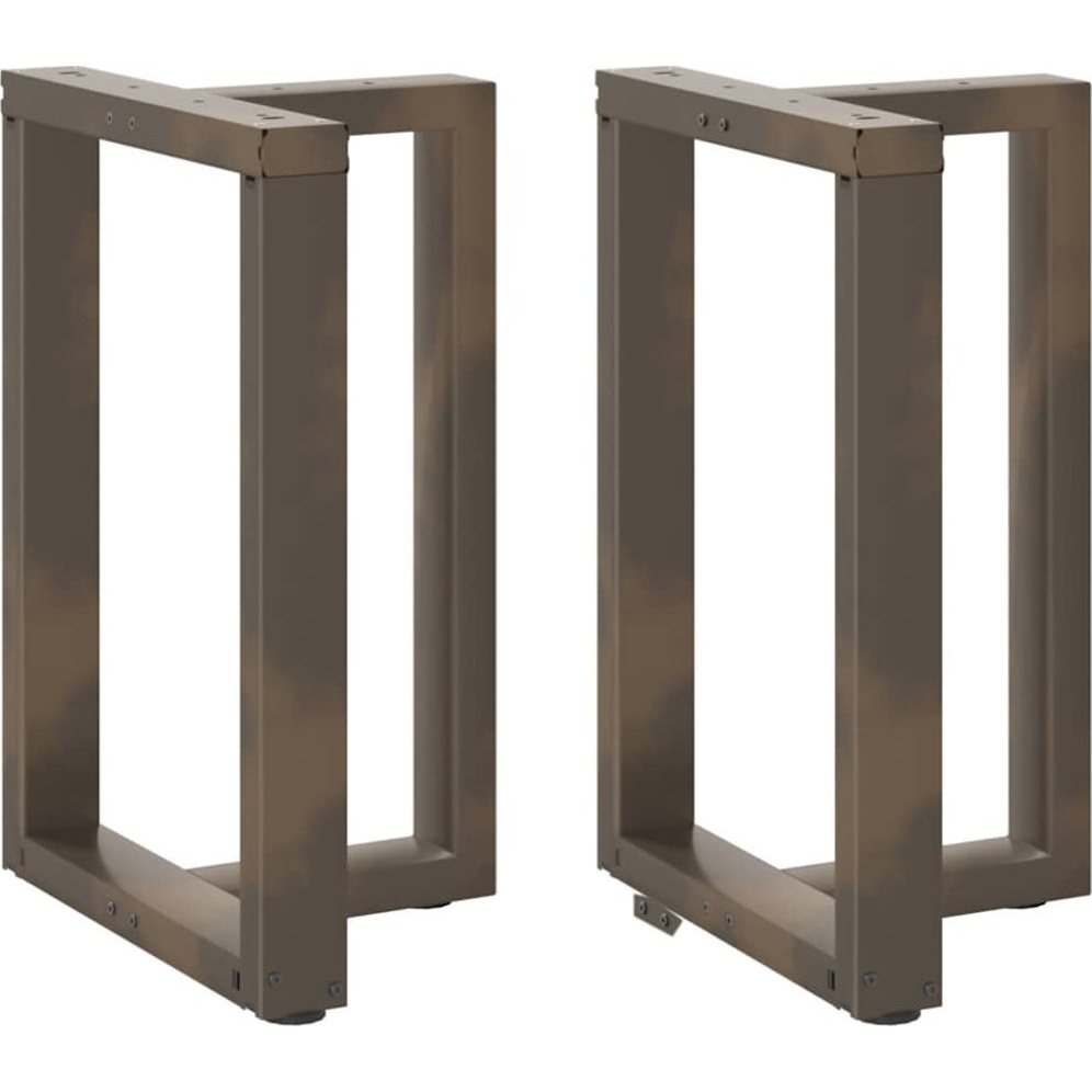 2 db natúr acél T-alakú étkezőasztal lábak 50x35x(72-73) cm (4013051)