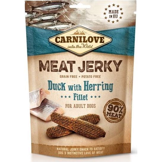 Carnilove Jerky Snack Duck with Herring Fillet – kacsa hering filével 100g (MS_18410)