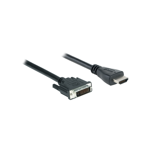 V7 V7E2HDMIDVID-02M адаптер за видео кабел 2 м DVI-D HDMI Черен