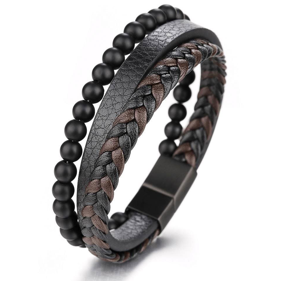 Predator A6794-16 Q1 bőr karkötő, 22 cm (16555)