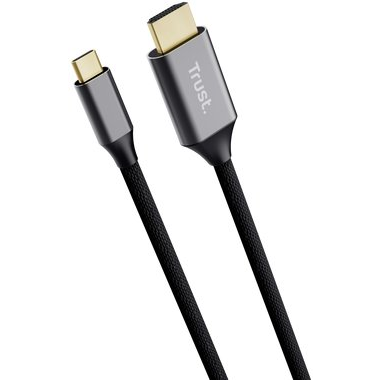 Trust 25630 tussenstuk voor kabels USB-C HDMI Zwart, Zilver