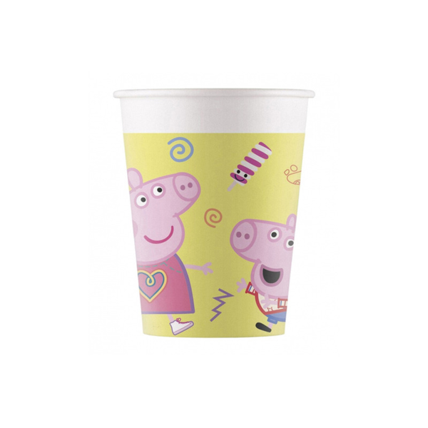 Peppa malac papírpohár - 200 ml, 8 db / csomag