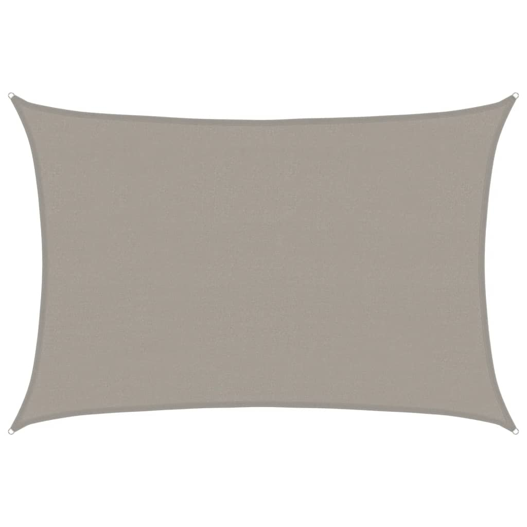 világosszürke négyszögletű HDPE napvitorla 160 g/m² 4x6 m (4001991)