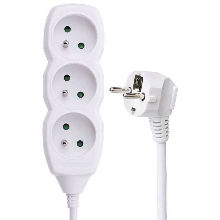 Emos hosszabbító 250V, 3x csatlakozó, 3m fehér (1902030300)