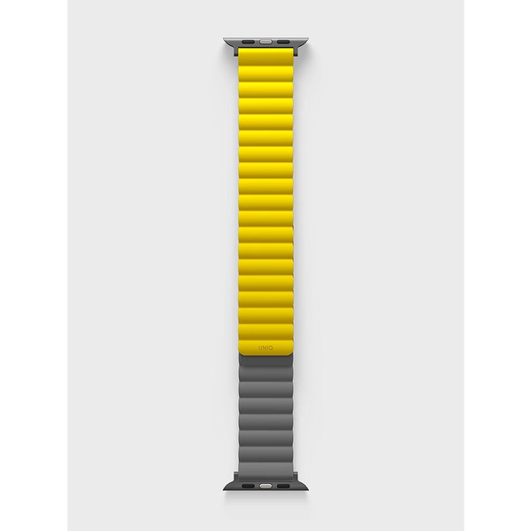 Каишка Uniq Revix за Apple Watch Series 4/5/6/7 / SE 44 / 45 mm, магнитна, златен, сив