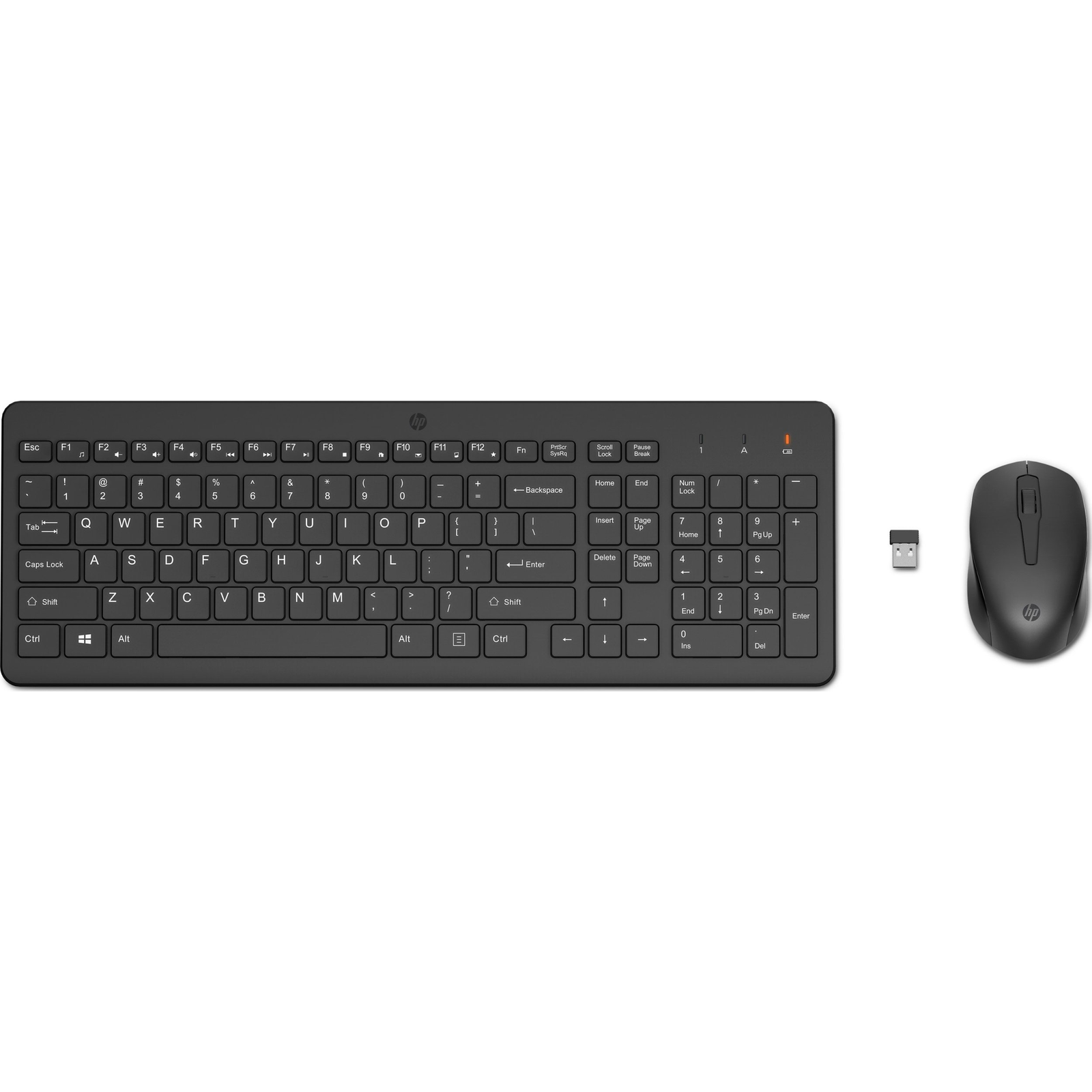 HP 330 Vezeték Nélküli Egér és Billentyűzet Szett Fekete (330 Wireless Mouse and)