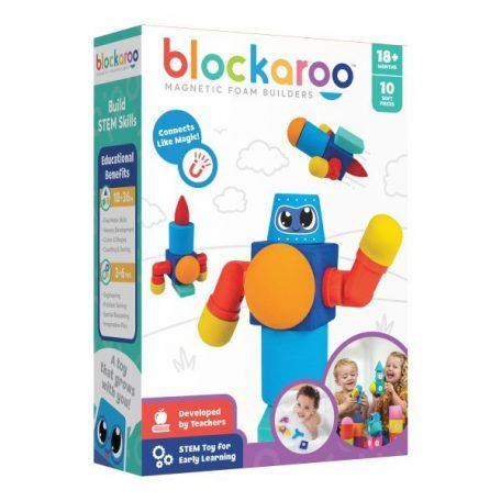 Blockaroo 10 darabos Magnetic Foam Blocks Small Robot építőjáték (5425002309008) (5425002309008)