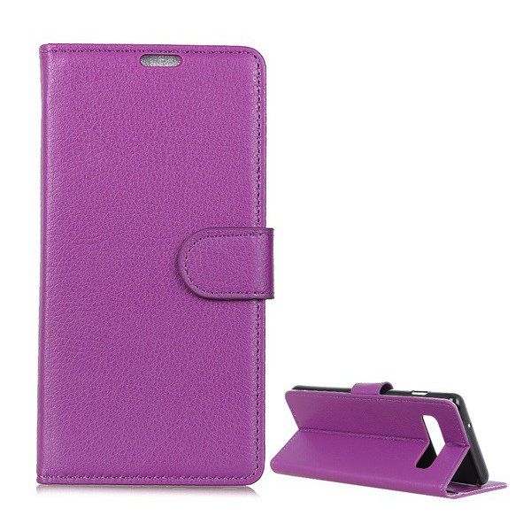 Калъф стоящ, кожен ефект (FLIP, странично отваряне, функция за държач за бюро, премиум) ЛИЛАВ [Samsung Galaxy S10 (SM-G973)] (5996457849000)