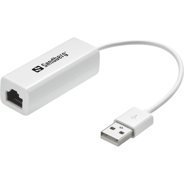 SANDBERG USB-adapter, USB to Network Converter, Fehér (133-78)