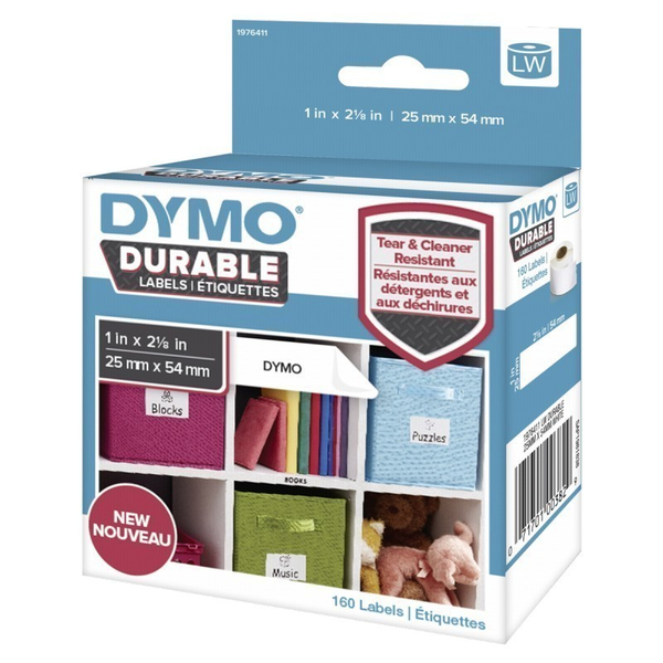 DYMO LW - LW Durable Labels - 25 x 54 mm - 1976411 Wit Zelfklevend printerlabel