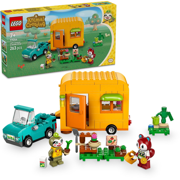 LEGO Animal Crossing Caravana de Gandulio y tienda de jardinería, Juego de construcción +7 años - 77054