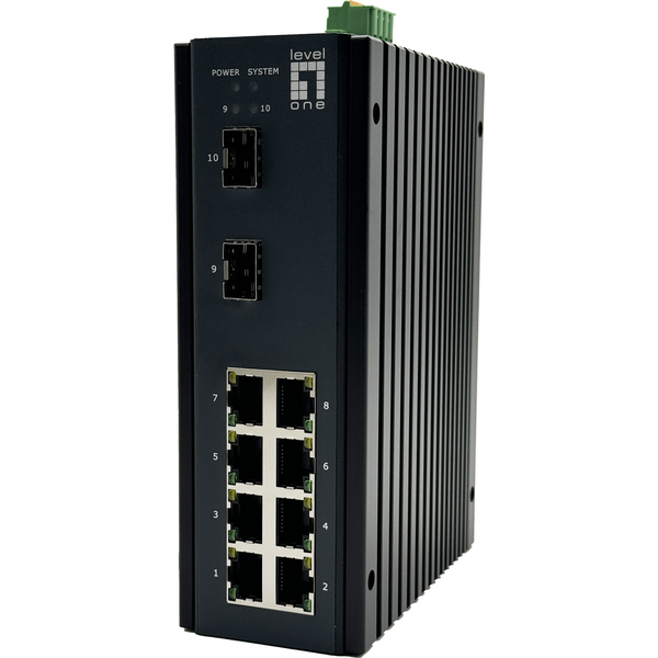 LevelOne IGU-1071 netværksswitch Administreret L2+ Gigabit Ethernet (10/100/1000) Sort