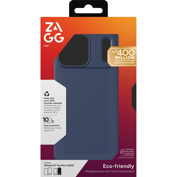 ZAGG Luxe Snap mobiltelefon etui 17,5 cm (6.9") Cover Marineblå