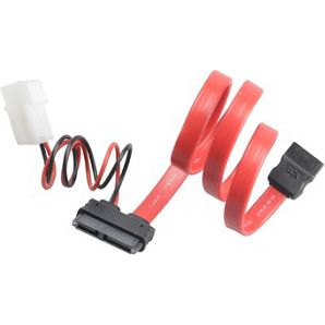 KAB Akasa 4pin Molex - 7pin SATA - 6pin SATA adat-, tápkábel - 40cm - AK-CB050-40