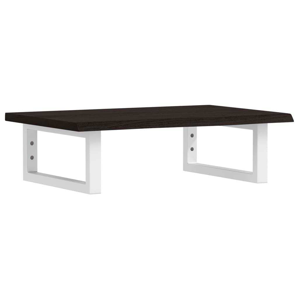 acél és tömör tölgyfa falra szerelhető mosdópolc (3302580)