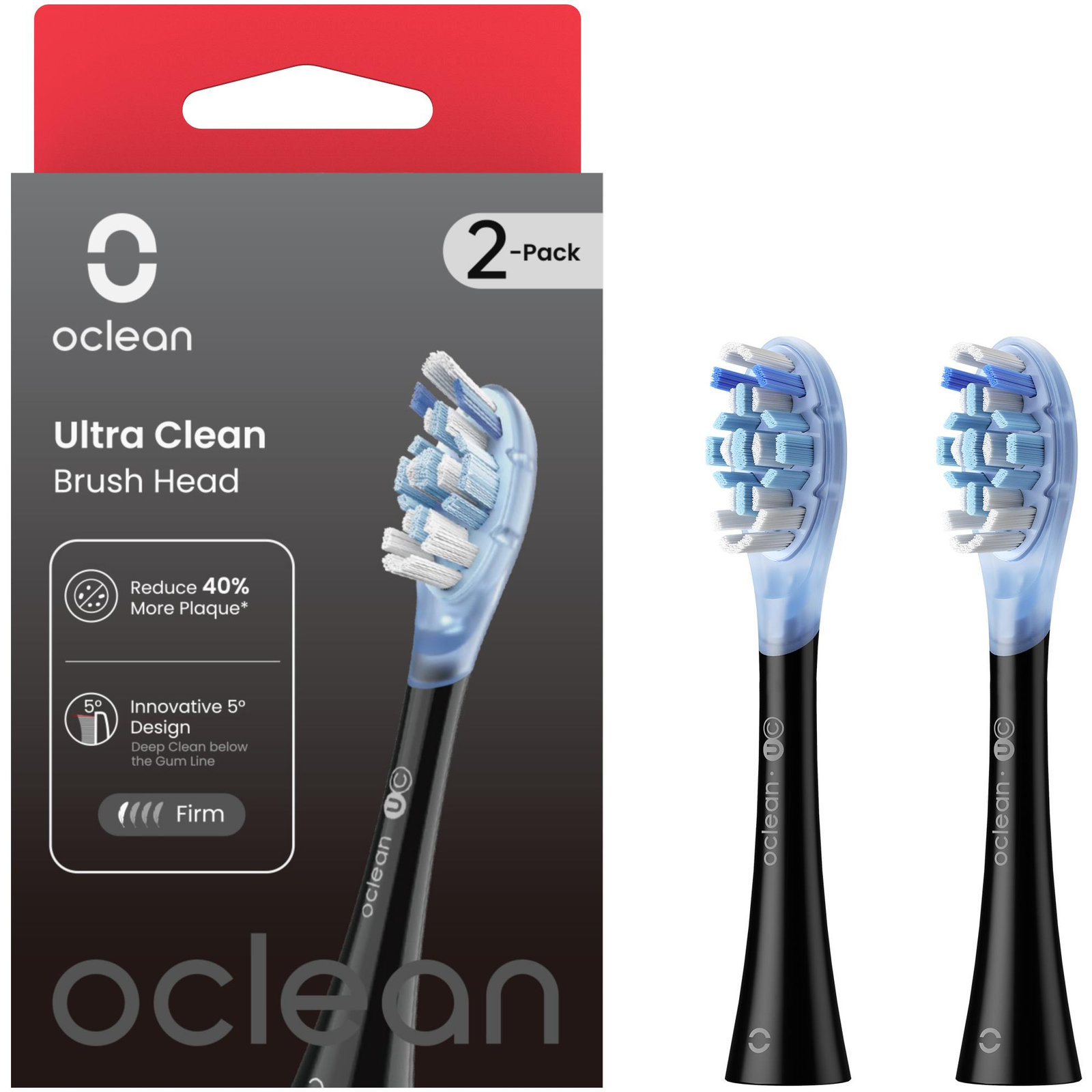 Oclean Ultra Clean UC02, 2 db, fekete (6970810553543)