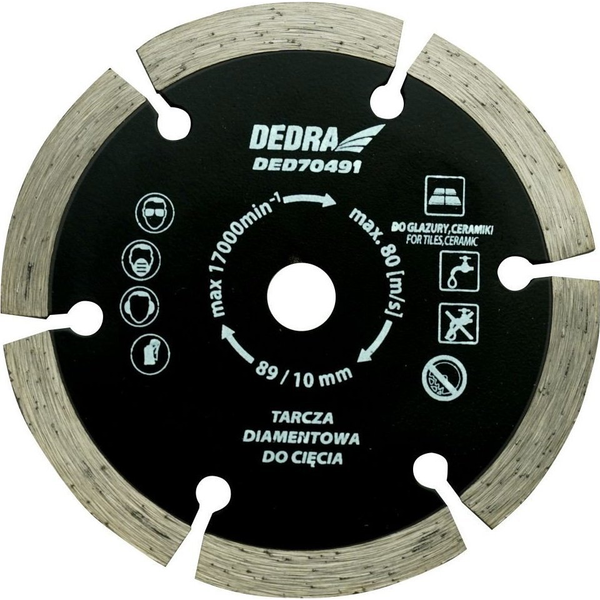 Dedra Gyémánt Vágótárcsa 89x10 mm Szegmenses