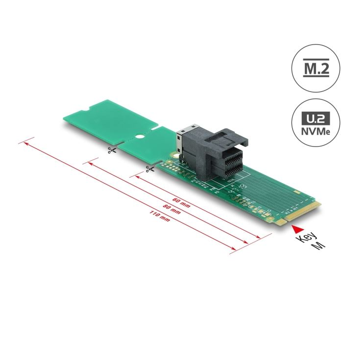 Delock M.2 > SFF-8643 NVMe 22110 / 2280 / 2260 adapter (63145) (del63145)