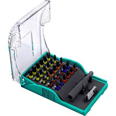 Heller 29347 1 Bit készlet 32 részes Kereszthornyú Phillips, Kereszthornyú Pozidriv, Egyeneshornyú, TORX, Belső hatlap Torsion Control technológia (29347 1)