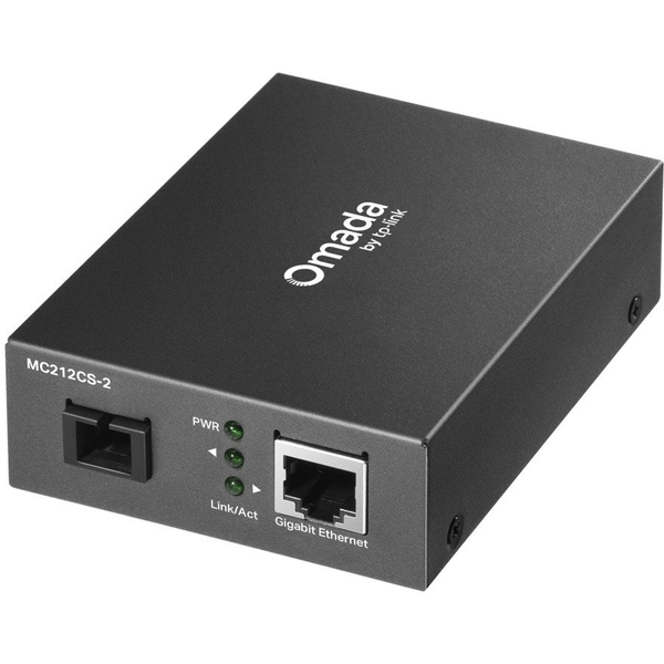 TP-Link Omada MC212CS-2 netværksomformer til medie 1000 Mbit/s 1550 nm Enkeltilstand Sort