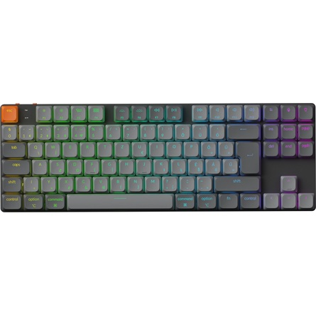 Keychron K1 Max Bluetooth / vezeték nélküli magyar Gateron low-profile Red mechanikus billentyűzet fekete (K1M-H1Z-HU)
