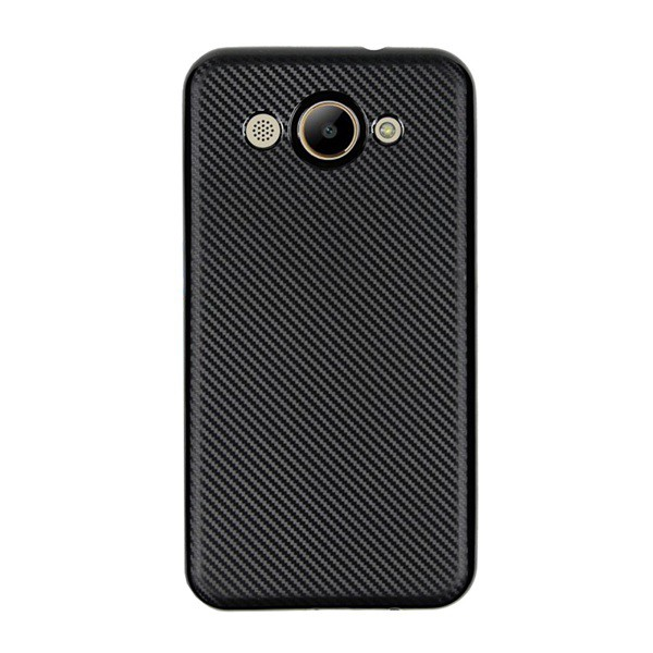 Szilikon telefonvédő (karbon minta) FEKETE [Huawei Y3 (2017)] (5996457734207)