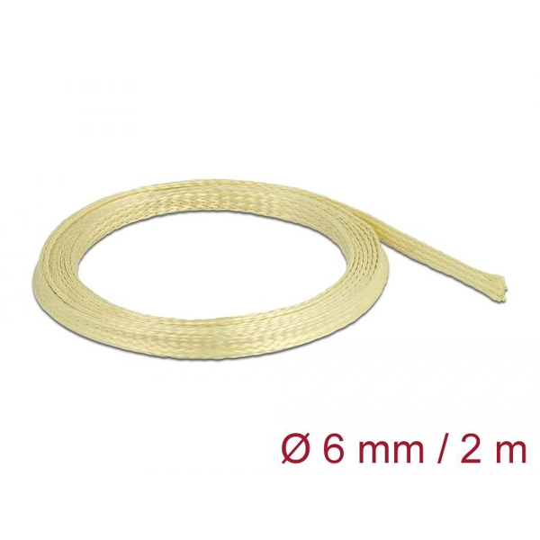 Delock Aramid szálakból fonott kábelharisnya 2m x 6mm sárga (20798)