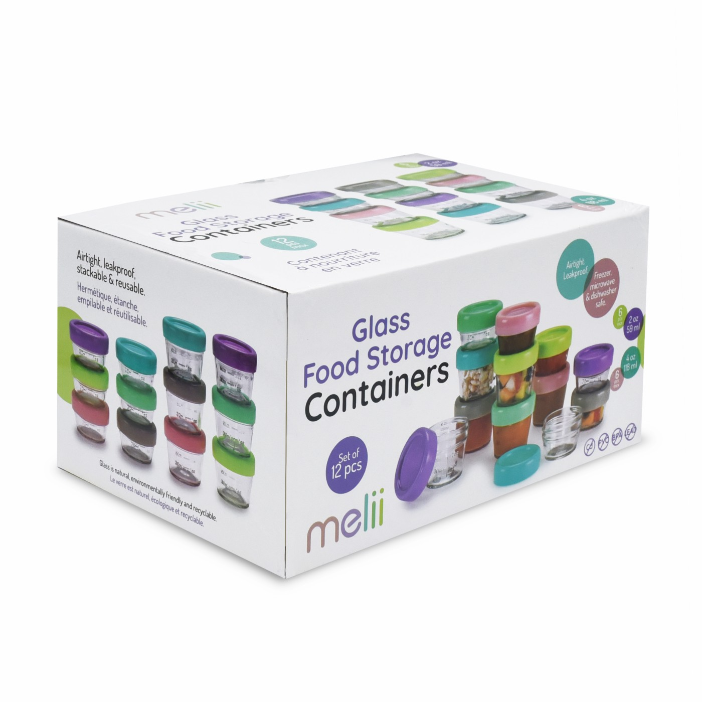 Melii Üveg ételtároló 12 db (ML16900)