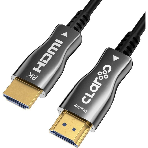 Аудио-видео кабел HDMI 2.1 Ultra High Speed, Claroc, 8K, 48 Gbps, OM3, 120Hz, 60 m, Черен