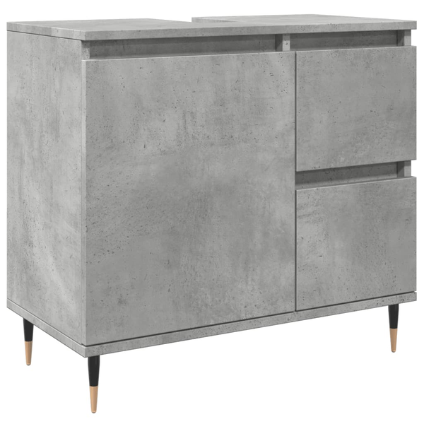 betonszürke szerelt fa fürdőszobaszekrény 65 x 33 x 60 cm