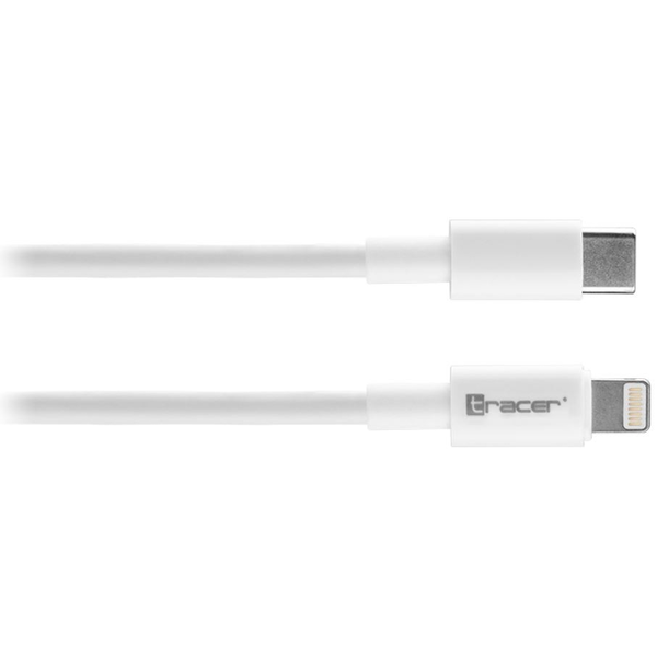 Tracer TRAKBK47169 USB Type-C apa - Lightning apa Adat és töltő kábel - Fehér (1m)