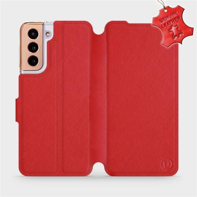 Flip case for Samsung Galaxy S21 5G - Red - leather - Red Leather (5903516617012)