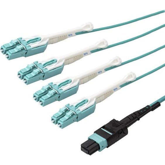 StarTech.com MPO8LCPL10M InfiniBand og fiberoptisk kabel 10 m MPO/MTP 8x LC Turkisfarve