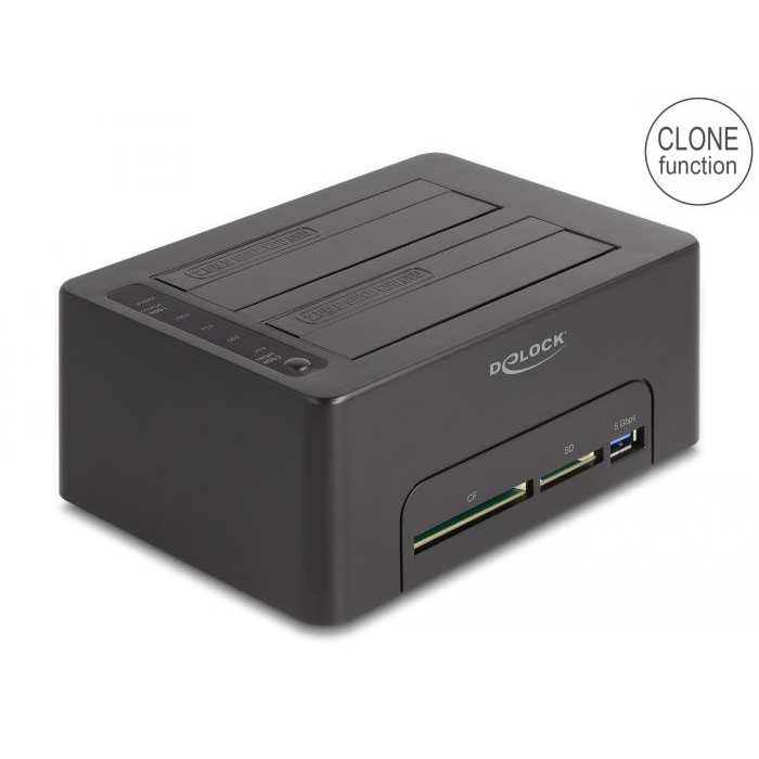 Delock 2x SATA HDD / SSD külső dokkoló fekete (64183) (delock64183)