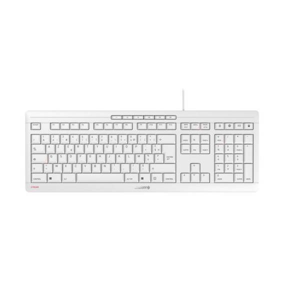 CHERRY STREAM tastatur Kontor USB AZERTY Fransk Hvid