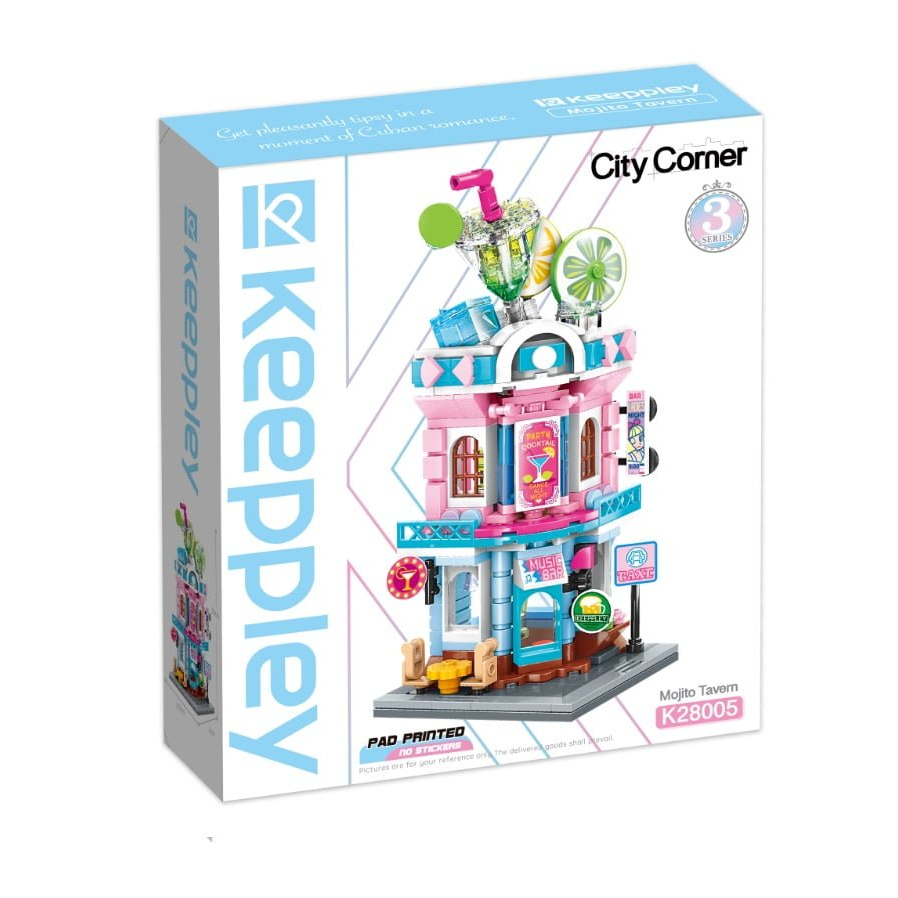 QMAN® K28005 Keeppley | Ismert márkával kompatibilis építőjáték | 300 db építőkocka | Mojito koktélbár (PZTV-QHK28005)