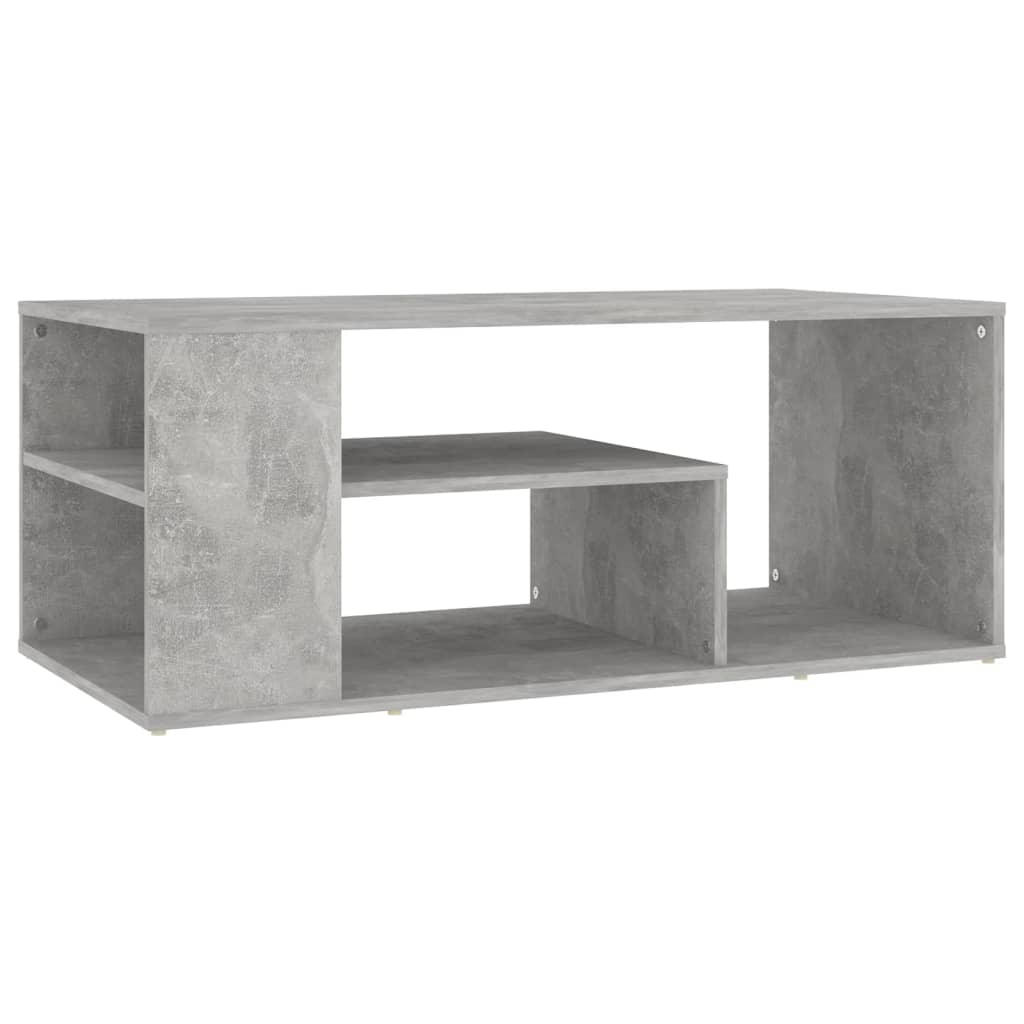 betonszürke forgácslap dohányzóasztal 100 x 50 x 40 cm (806925)