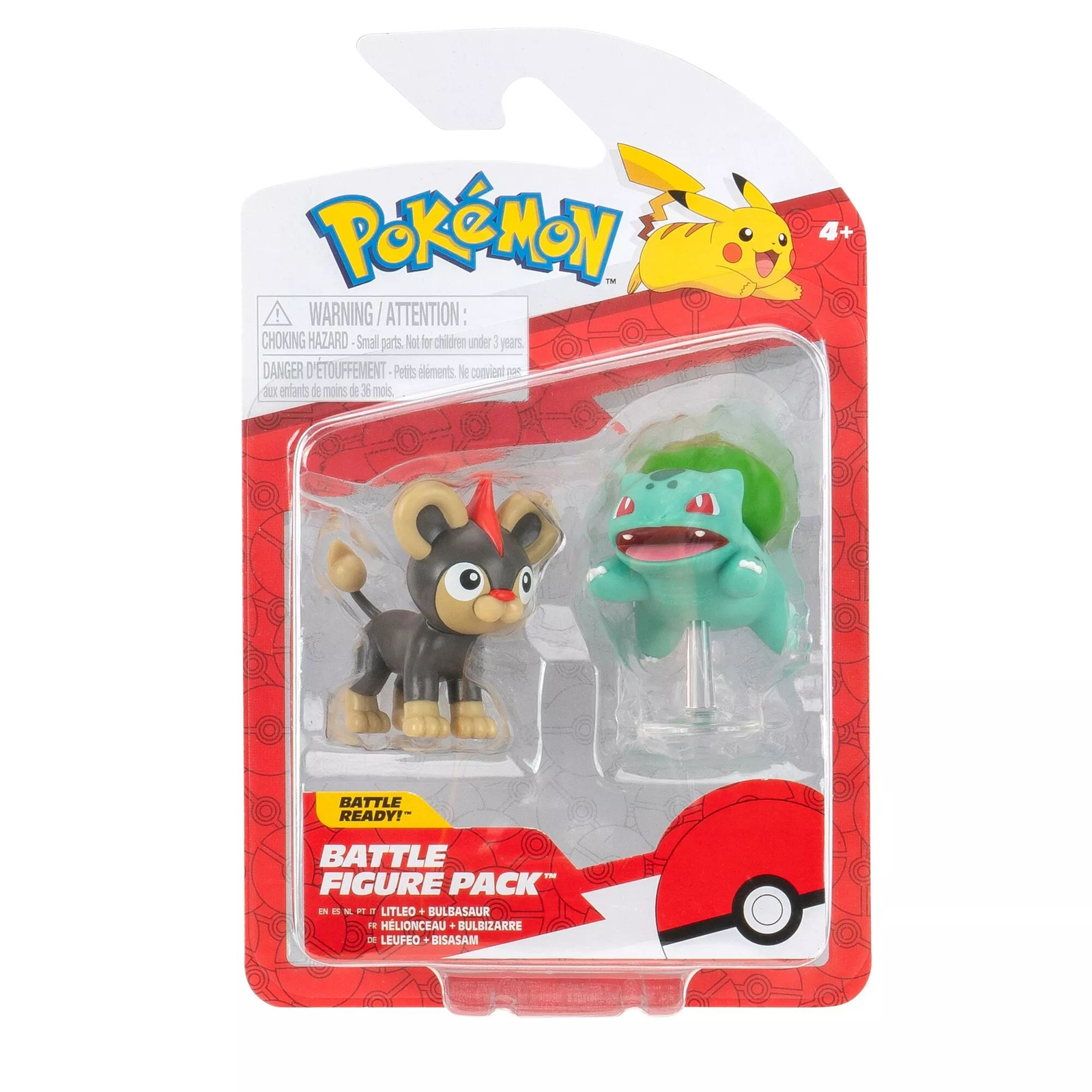 Pokémon 2 db-os gyűjthető figura csomag - Litleo és Bulbasaur (PKW3583)