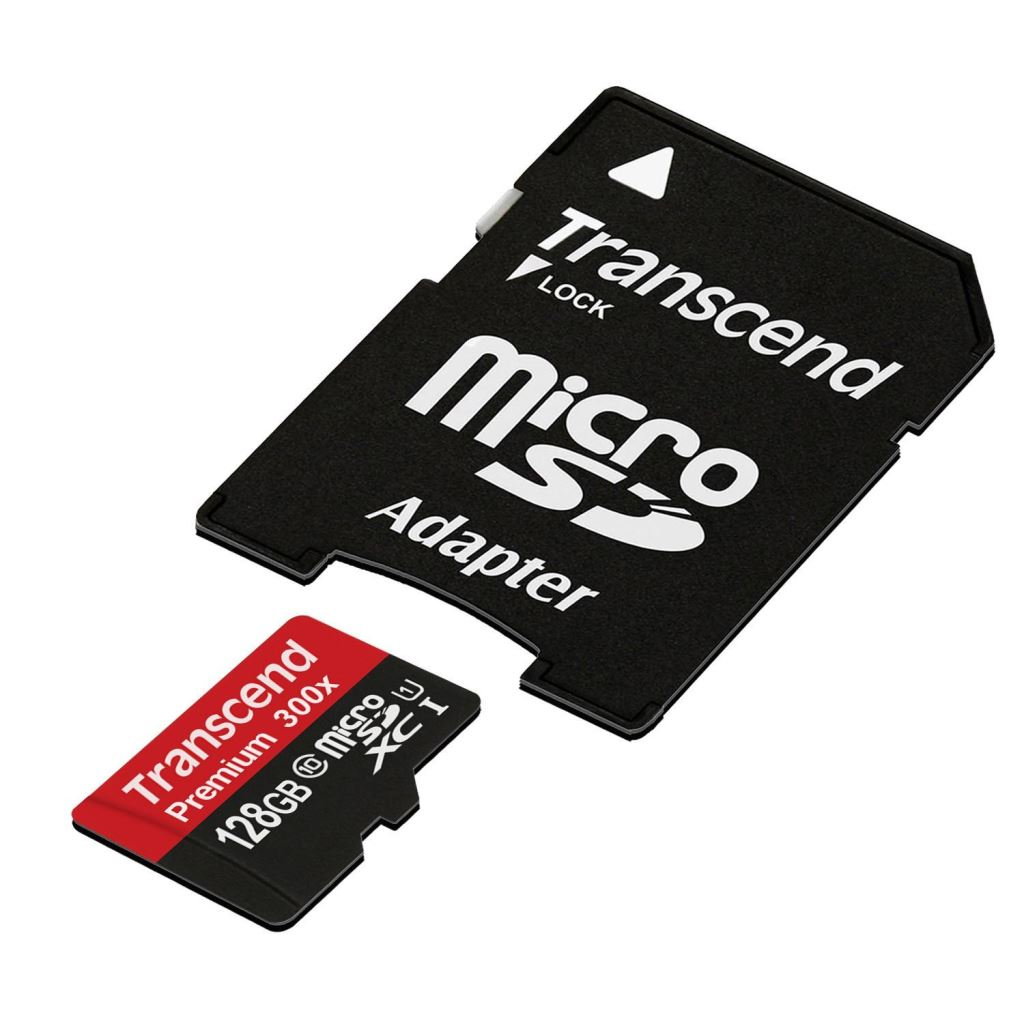 Transcend microSDXC 128GB Class 10 UHS-I 400x + SD adaptér (TS128GUSDU1)