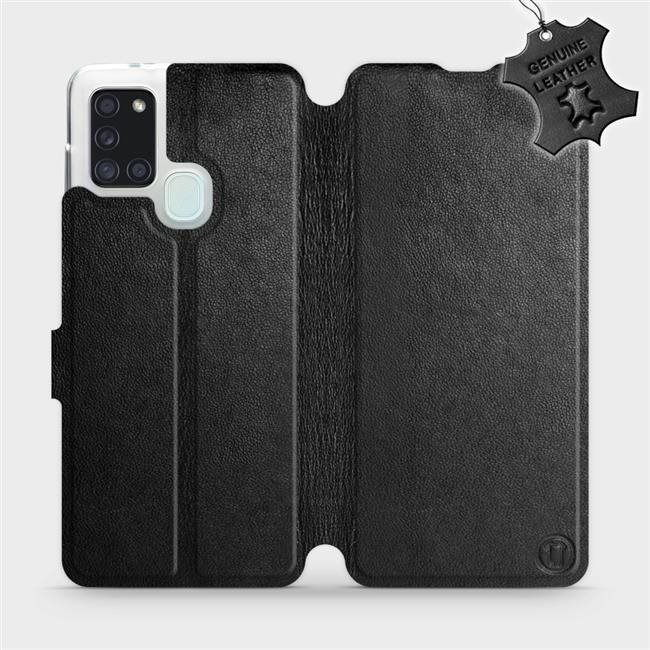 Flip case for Samsung Galaxy A21S - Black - Leather - Black Leather (5903516287338)